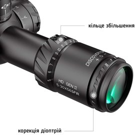 Оптический прицел Discovery Optics HD GEN2 5-30x56 SFIR (34 мм, подсветка) 230703, изображение 5