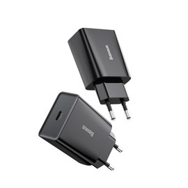 Зарядное устройство Baseus Speed Mini Quick Charger 1C 1Type-C, PD/QC,20W, 3A Black (000007515), изображение 4