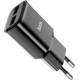 Зарядное устройство Hoco Star round dual Port charger C88A 2USB, 2.4A Black (000007683)