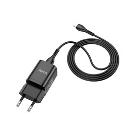 Зарядний пристрій Hoco Type-C to Lightning cable Rigorous charger set N19 Type-C, 25W, 3A, QC/PD Black (000007846), Колір: Black, зображення 4