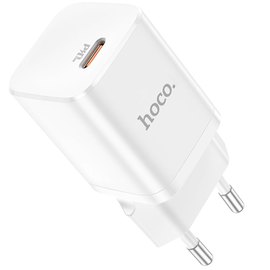 Зарядное устройство Hoco Type-C to Lightning cable Rigorous charger set N19 Type-C, 25W, 3A, QC/PD White (000007847), Цвет: White