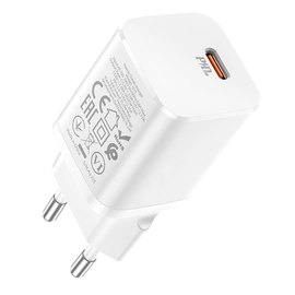 Зарядное устройство Hoco Type-C to Lightning cable Rigorous charger set N19 Type-C, 25W, 3A, QC/PD White (000007847), Цвет: White, изображение 3
