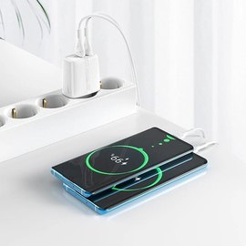 Зарядний пристрій  Hoco Yizhan Dual Port N12 2USB, 3A,QC3.0, 18W White (000007687), зображення 2