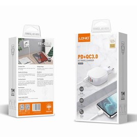 Зарядное устройство Ldnio Type-C to Lightning Cable A3510Q 2USB/1Type-C, QC/PD, 3A/28.5W White (000007905), изображение 5