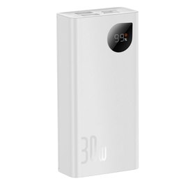 Повербанк Baseus Adaman 2 Digital Display Fast Charging 10000 mAh 30W White (6932172610104), изображение 5