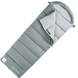 Спальный&nbsp;мешок Naturehike M400 NH20MSD02, 1&deg;C левый, серый (6927595702390), Сторона застежки: Левая, Цвет : Серый