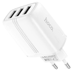 Зарядное устройство Hoco Amazing three-port charger N15 3USB, 3.4A White (000007954), изображение 2