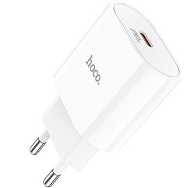 Зарядное устройство Hoco Metro single port charger C94A 1Type-C, 20W/3A, PD/QC White (000008526), изображение 2
