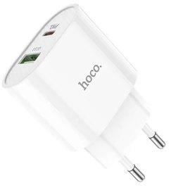 Зарядное устройство Hoco Type-C to Lightning Cable Lineal C95A 1USB/1Type-C, PD/QC, 20W/3A White (000007952)