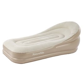 Надувной матрас одноместный с подголовником Naturehike CNK2300DZ020, бежевый (6976023922480)