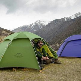 Палатка Naturehike Cloud Peak 2 NH17K240-Y 20D, двухместная со сферическим куполом, темно-зеленая (6927595712627), изображение 4