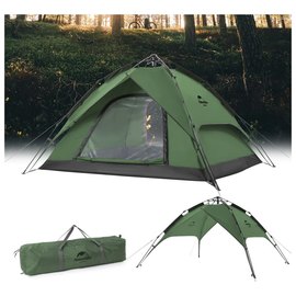 Палатка Naturehike NH21ZP008, четырехместная автоматическая, темно-зеленая (6976023920660), изображение 2