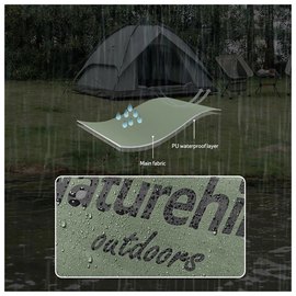 Палатка Naturehike NH21ZP008, трехместная автоматическая, темно-зеленая (6976023922336), изображение 4
