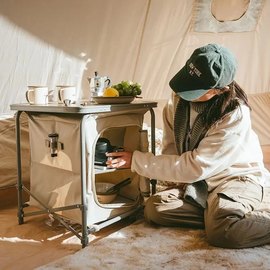 Стол раскладной с полками Naturehike CNH22JU031, бежевый (6975641888895), изображение 2