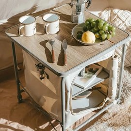 Стол раскладной с полками Naturehike CNH22JU031, бежевый (6975641888895), изображение 5