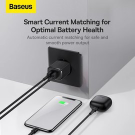 Зарядное устройство Baseus Compact Charger 2U 2USB, 2.1A/10.5W Black (000009749), изображение 3