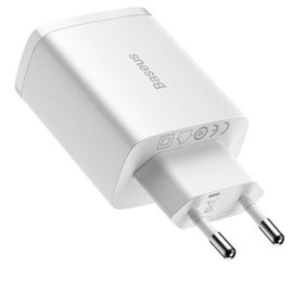 Зарядное устройство Baseus Compact Charger 3U 17W EU 3USB, QC, 3.4A White (000009268), Цвет: White, изображение 3