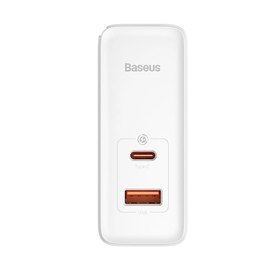 Зарядное устройство Baseus Type-C to Typc-C cable Gan5 Pro Fast Charger 1USB/1Type-C, PD/QC, 100W/3A White (000009125), Цвет: White, изображение 2