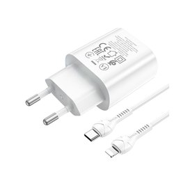 Зарядний пристрій Hoco Type-C to Lightning Cable Jetta charger set N22 Type-C, 25W/3A, PD White (000008834), зображення 5
