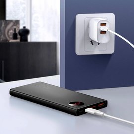 Повербанк Baseus Adaman Metal Digital Display Quick Charge 10000 mAh 22.5W Black (PPAD070001), изображение 5