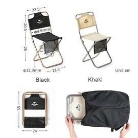 Стул складной Naturehike MZ01 NH18M001-Z черный (6927595733806), изображение 3