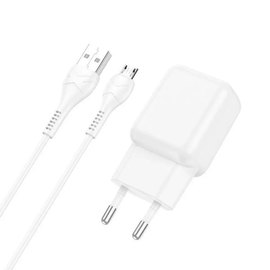 Зарядний пристрій Hoco Micro USB cable single port charger set C96A 1USB, 2.1A White (000008939), Колір: White, зображення 3