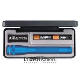 Фонарь Mini Maglite AAA (голубой), карманный клип и 2 батареи (M3А112R), изображение 2
