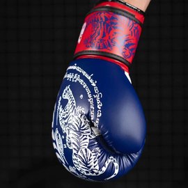 Боксерские перчатки Phantom Muay Thai Blue 16 унций (PHBG2496-16), Вес: 16 унций, Цвет: Синий, изображение 6
