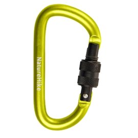 Карабін Naturehike D-type NH15A005-H, 60 мм, жовтий  (6927595717417)