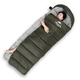 Спальный&nbsp;мешок Naturehike с капюшоном U250S NH20MSD07, (0&deg;C), левый, темно-зеленый (6927595764305-L), Сторона застежки: Левая, Цвет : Тёмно-зелёный, изображение 4
