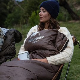 Спальный&nbsp;мешок Naturehike с капюшоном U250S NH20MSD07, (0&deg;C), правый, коричневый (6927595769294-R), Сторона застежки: Правая, Цвет : Коричневый, изображение 5