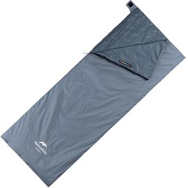 Спальный&nbsp;мешок Naturehike Ultralight LW180 NH21MSD09 сверхлегкий, левый, (15&deg;C), p-p M, серо-синий (6927595777947-L), Сторона застежки: Левая, Полная длина, см: 190 см
