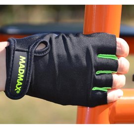 Перчатки для фитнеса MadMax MFG-251 Rainbow Green XS (MFG-251-GRN_XS), Размер: XS, Цвет: Чёрный/Зелёный, изображение 5