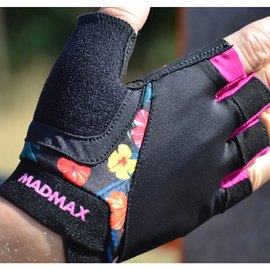 Перчатки для фитнеса MadMax MFG-770 Flower Power Gloves Black/Pink M (MFG-770_M), Размер: M, изображение 6