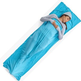 Вкладыш для спального мешка Sea to Summit Breeze Sleeping Bag Liner, Rectangular w/ Pillow Sleeve, Blue Atoll (STS ASL031081-250207), изображение 2