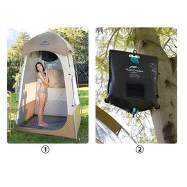 Душ кемпинговый Naturehike NH21SJ032, 20 л, черный (6927595778654), изображение 2