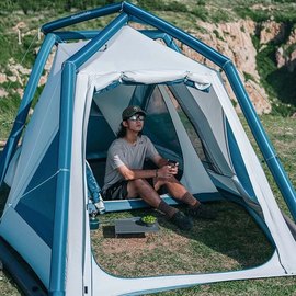Палатка надувная Naturehike CNK2300ZP012, голубой малый (6976023924002), изображение 4