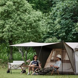 Палатка с навесом Naturehike Village CNK2300ZP022, коричневый малый (6976023920172), изображение 4