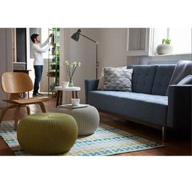 Кресло-пуф садовое пластиковое Keter Knit Seat бежевый (7290106927025), Цвет: Бежевый, изображение 5