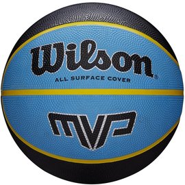 Мяч баскетбольный Wilson MVP 275 black/blue size 5 (WTB9017XB05), Размер: 5, Цвет: Синий