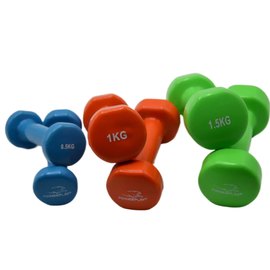 Набор гантелей PowerPlay PowerPlay 4103 6 кг (PP_4103_6kg), Вес: 6 кг, Цвет: Красный/Синий/Зелёный, изображение 2