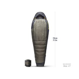 Спальный мешок Sea to Summit Spark Pro -9C/15F Regular, Beluga Black (STS ASL041071-050105), Диапазон комфорта по женщине (базовый): -1 &deg;C, Полная длина, см: 185 см, изображение 4