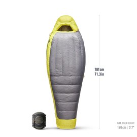 Спальный мешок Sea to Summit Spark Women's 7C/45F Regular, Pewter Grey (STS ASL041071-331701), Диапазон комфорта по женщине (базовый): +7 &deg;C, Полная длина, см: 170 см, изображение 2