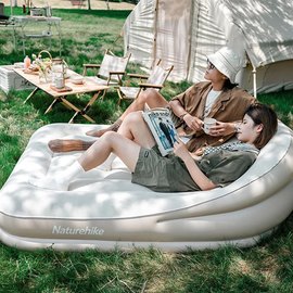 Матрас надувной двойной с подголовником Naturehike CNK2300DZ020, бежевый (6976023922473), изображение 4