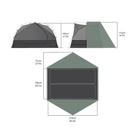 Палатка Sea to Summit Ikos TR2, Laurel Wreath (STS ATS043281-172001), Вместимость: Двухместные, изображение 2