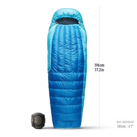 Спальный мешок Sea to Summit Trek -1C/30F Long, Snorkel Blue (STS ASL041172-210202), Диапазон комфорта по женщине (базовый): +3 &deg;C, Полная длина, см: 198 см, изображение 2