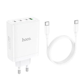 Зарядний пристрій Hoco Leader Type-C to Type-C Cable four-port (3c1a) fast charger set N31 4Type-C/1USB, 100W/5A, PD/QC White (000009194), зображення 5