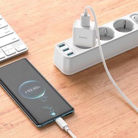 Зарядное устройство Hoco Leisure single port charger C106A 1USB, 10.5W/2.1A White (000009184), изображение 4