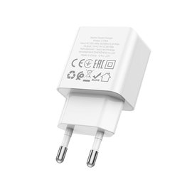 Зарядное устройство Hoco Leisure single port charger C106A 1USB, 10.5W/2.1A White (000009184), изображение 5