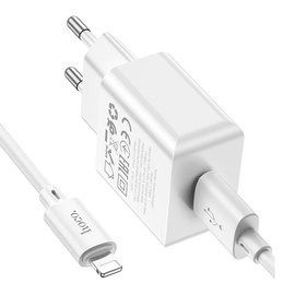 Зарядное устройство Hoco Lightning Cable Leisure single port charger C106A 1USB, 10.5W/2.1A White (000009185), изображение 4